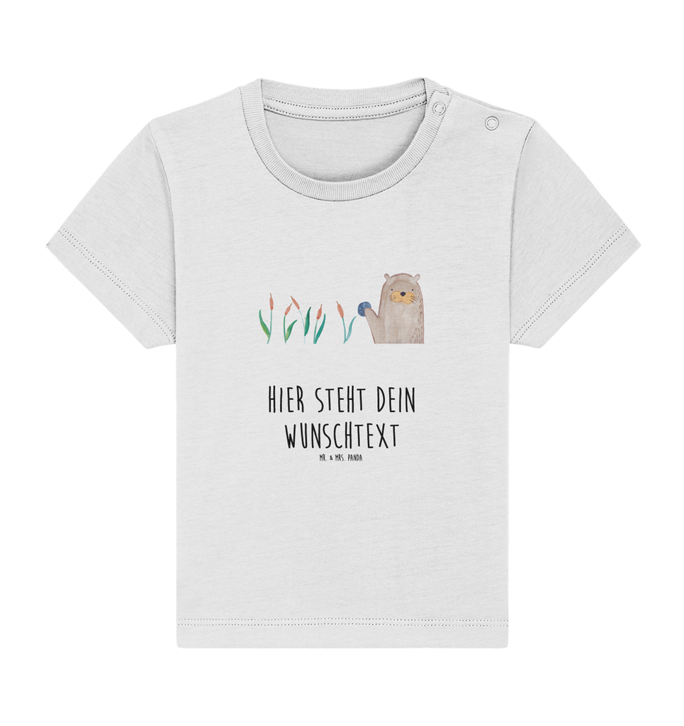Personalisiertes Baby Shirt Otter Stein Personalisiertes Baby T-Shirt, Personalisiertes Jungen Baby T-Shirt, Personalisiertes Mädchen Baby T-Shirt, Personalisiertes Shirt, Otter, Fischotter, Seeotter, Otter Seeotter See Otter