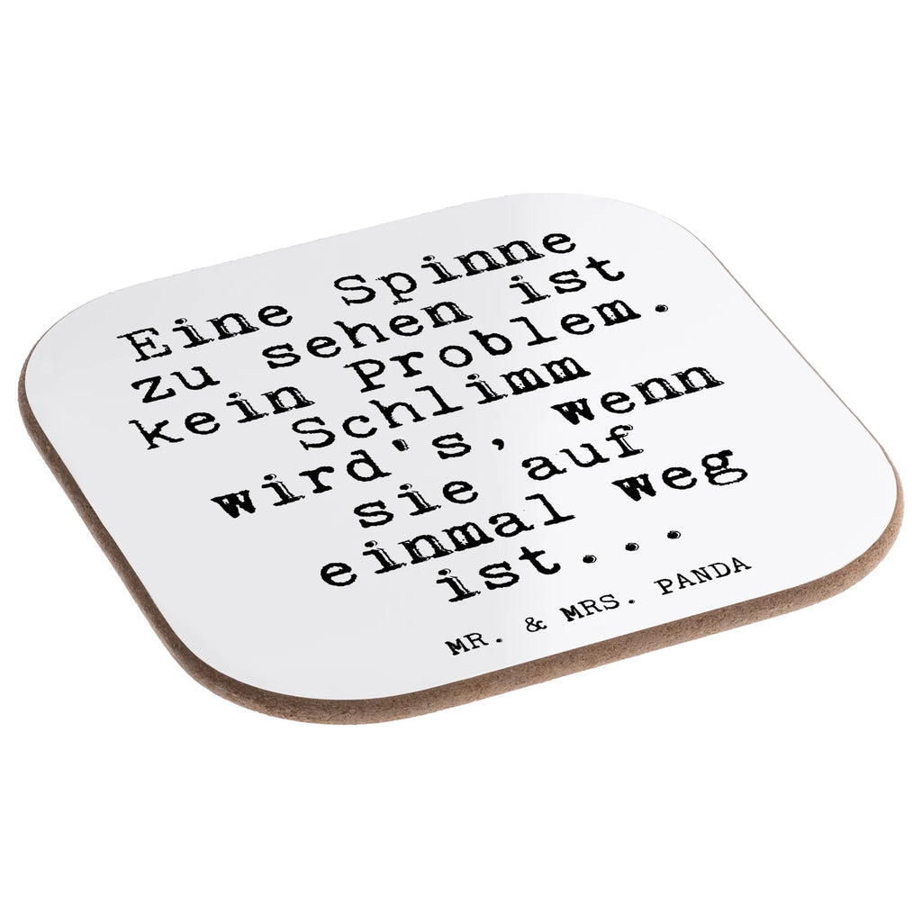 Square coaster Eine Spinne zu sehen... presents, glass coasters, party, gift, Coasters, breakfast, gifts, saying, sayings, funny, wisdom, quotes, Glizzer Spell Proverbs Wisdom Quotes Funny Wisdom Words