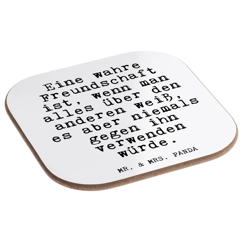 Square coaster Eine wahre Freundschaft ist,... gifts, presents, party, glass coasters, Coasters, gift, breakfast, saying, sayings, funny, wisdom, quotes, Glizzer Spell Proverbs Wisdom Quotes Funny Wisdom Words