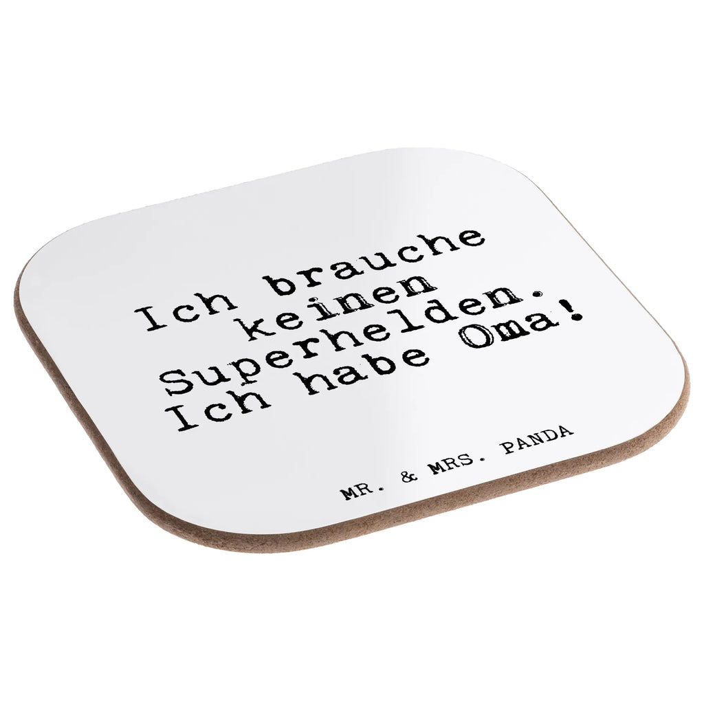 Podkładka Ich brauche keinen Superhelden.... Przysłowie, przysłowia, zabawne przysłowia, mądrości, cytaty, prezenty z przysłowiami