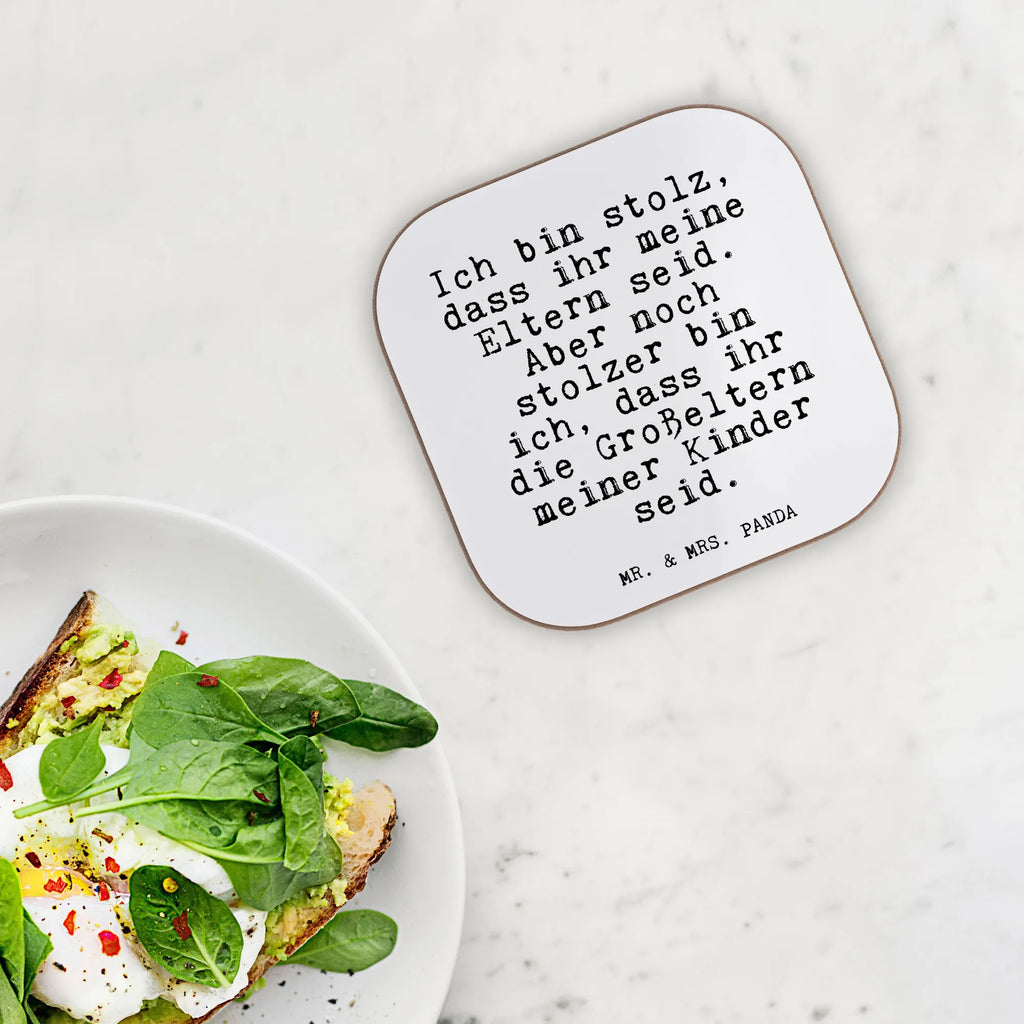 Square coaster Ich bin stolz, dass... party, gift, gifts, breakfast, glass coasters, Coasters, presents, saying, sayings, funny, wisdom, quotes, Glizzer Spell Proverbs Wisdom Quotes Funny Wisdom Words