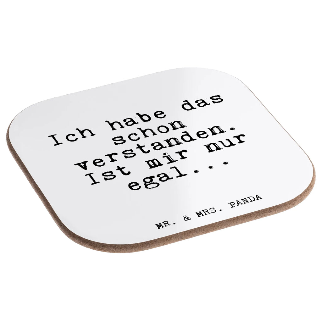 Square coaster Ich habe das schon... glass coasters, gifts, presents, gift, party, breakfast, Coasters, saying, sayings, funny, wisdom, quotes, Glizzer Spell Proverbs Wisdom Quotes Funny Wisdom Words