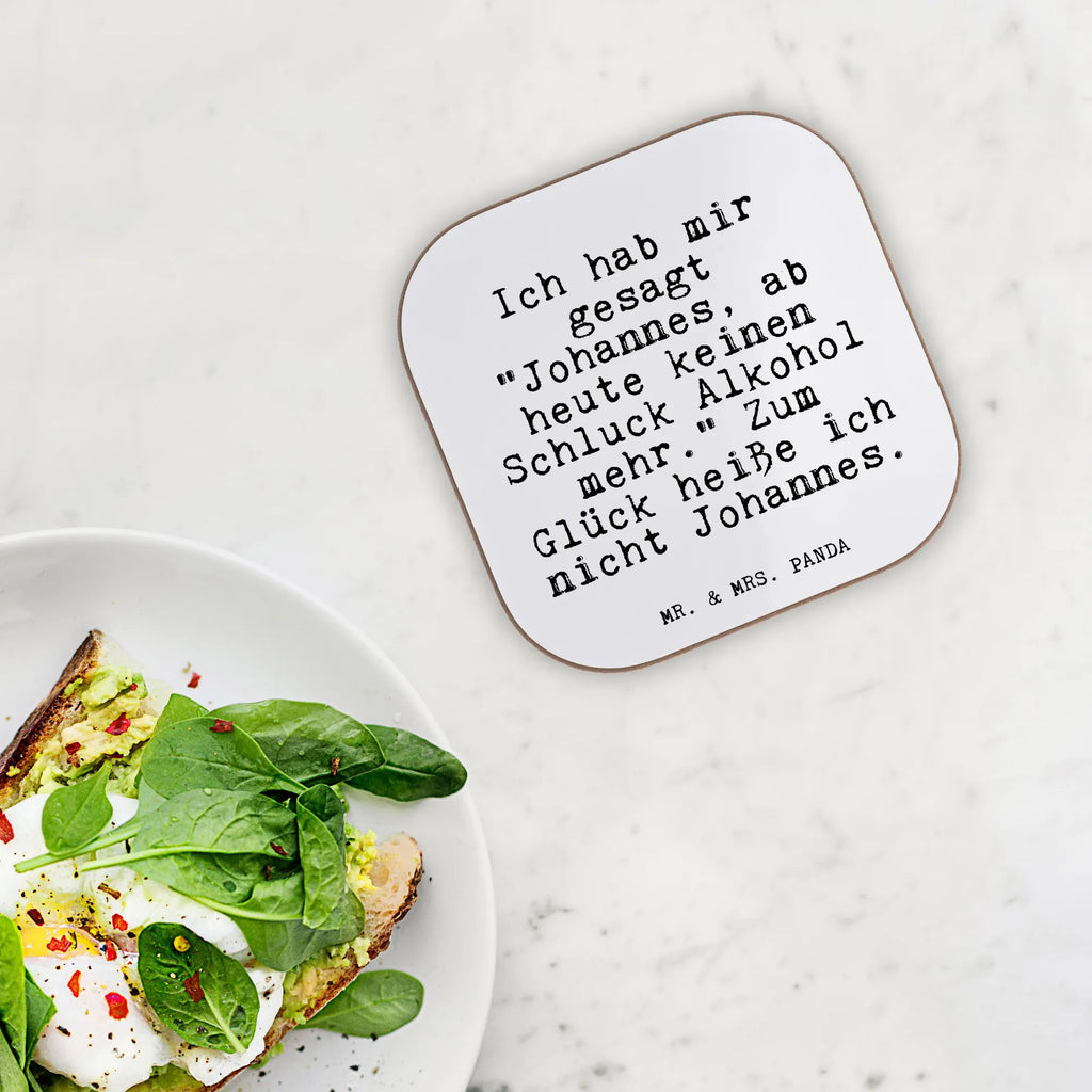 Square coaster Ich hab mir gesagt... presents, gifts, Coasters, party, breakfast, gift, glass coasters, saying, sayings, funny, wisdom, quotes, Glizzer Spell Proverbs Wisdom Quotes Funny Wisdom Words