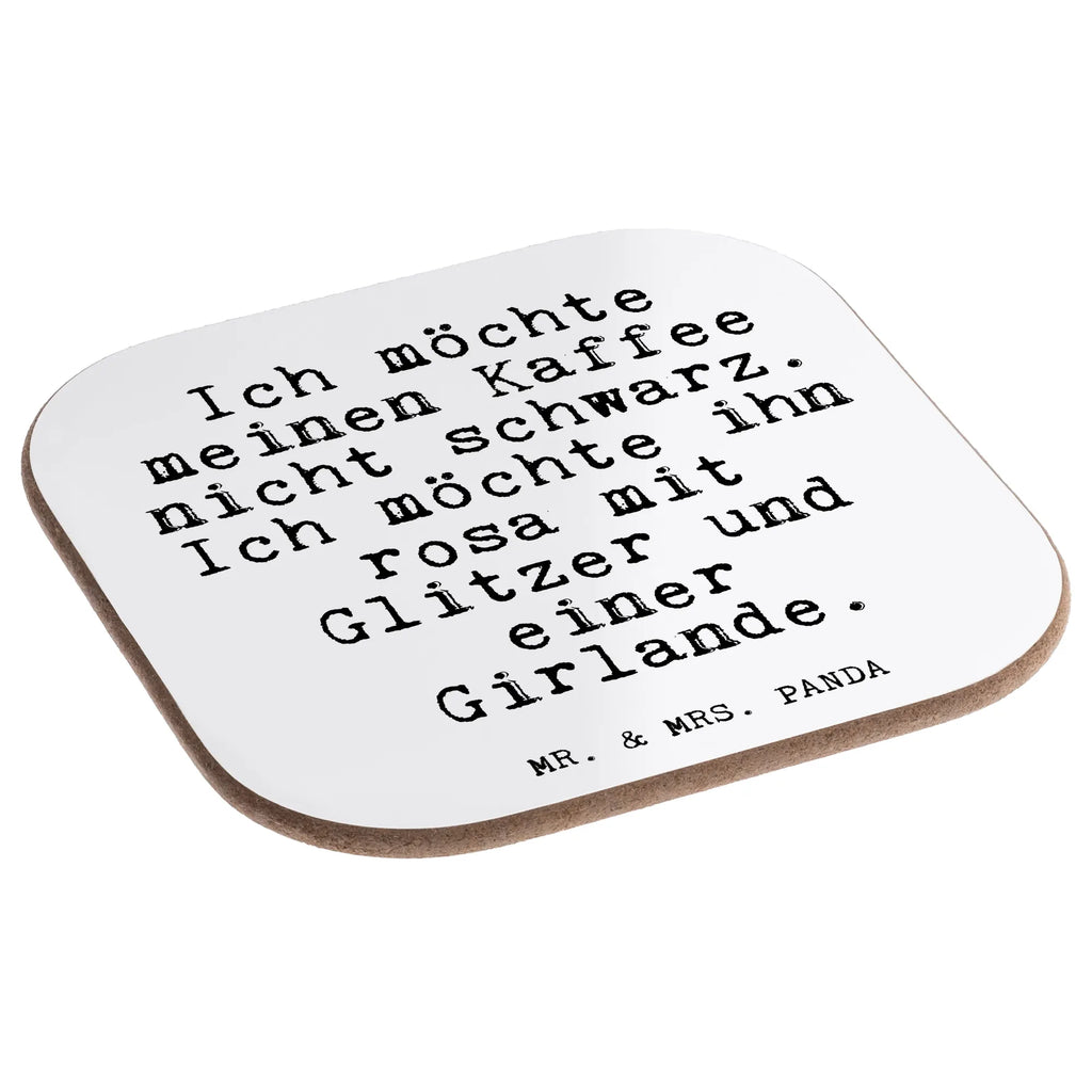 Square coaster Ich möchte meinen Kaffee... glass coasters, presents, Coasters, party, gifts, breakfast, gift, saying, sayings, funny, wisdom, quotes, Glizzer Spell Proverbs Wisdom Quotes Funny Wisdom Words