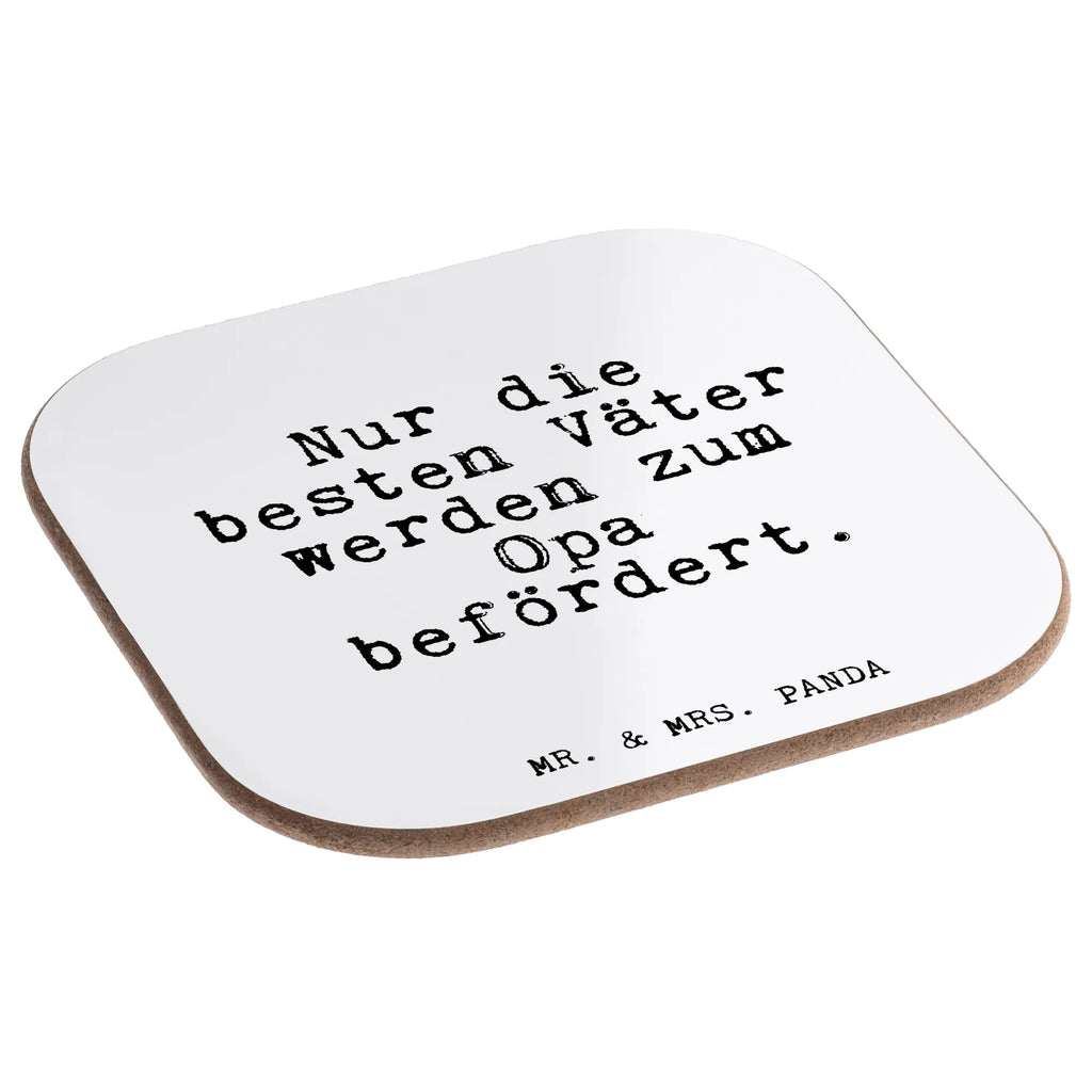 Square coaster Nur die besten Väter... Coasters, glass coasters, presents, gifts, breakfast, gift, party, saying, sayings, funny, wisdom, quotes, Glizzer Spell Proverbs Wisdom Quotes Funny Wisdom Words