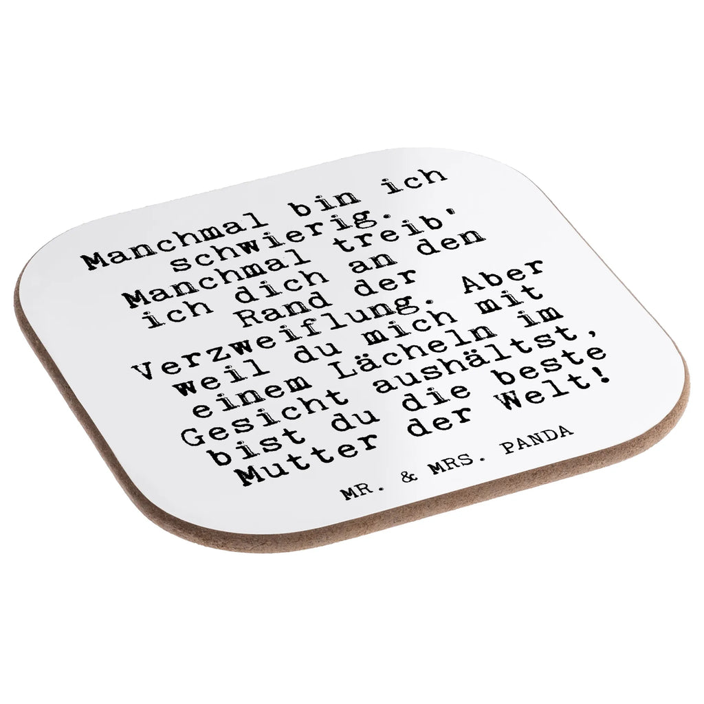 Square coaster Manchmal bin ich schwierig.... gift, glass coasters, breakfast, gifts, party, presents, Coasters, saying, sayings, funny, wisdom, quotes, Glizzer Spell Proverbs Wisdom Quotes Funny Wisdom Words