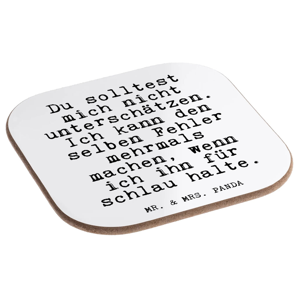Square coaster Du solltest mich nicht... gifts, breakfast, party, gift, Coasters, glass coasters, presents, saying, sayings, funny, wisdom, quotes, Glizzer Spell Proverbs Wisdom Quotes Funny Wisdom Words