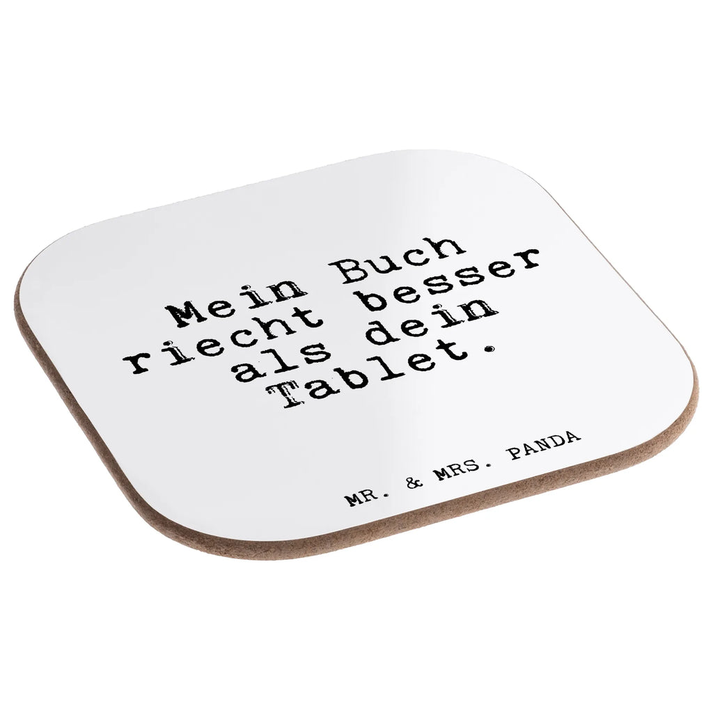 Square coaster Mein Buch riecht besser... gift, presents, breakfast, party, gifts, Coasters, glass coasters, saying, sayings, funny, wisdom, quotes, Glizzer Spell Proverbs Wisdom Quotes Funny Wisdom Words
