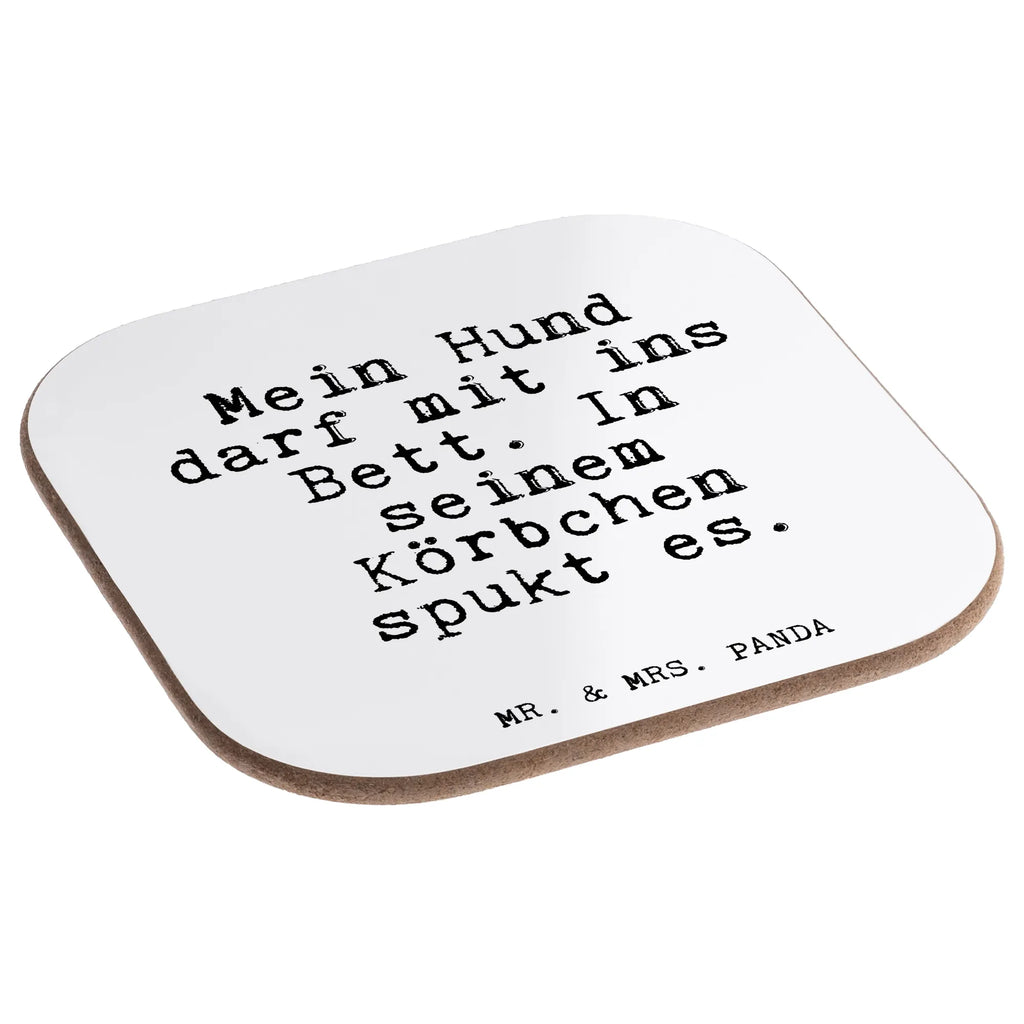 Square coaster Mein Hund darf mit... gifts, party, breakfast, Coasters, glass coasters, presents, gift, saying, sayings, funny, wisdom, quotes, Glizzer Spell Proverbs Wisdom Quotes Funny Wisdom Words