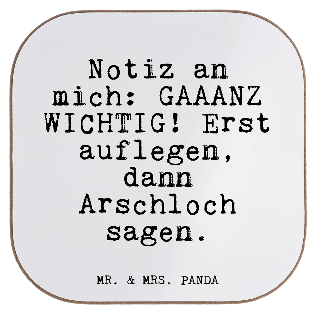 Quadratische Untersetzer Fun Talk Notiz an mich: GAAANZ WICHTIG! Erst auflegen, dann Arschloch sagen. Holzuntersetzer, Untersetzer Holz, Tassen Untersetzer, Getränkeuntersetzer, Glasuntersetzer, Korkuntersetzer, Untersetzer für Gläser, Untersetzer, Bierdeckel, Untersetzer Design, Untersetzer aus Holz, Untersetzer Gläser, Spruch, Sprüche, lustige Sprüche, Weisheiten, Zitate, Spruch Geschenke, Glizer Spruch Sprüche Weisheiten Zitate Lustig Weisheit Worte