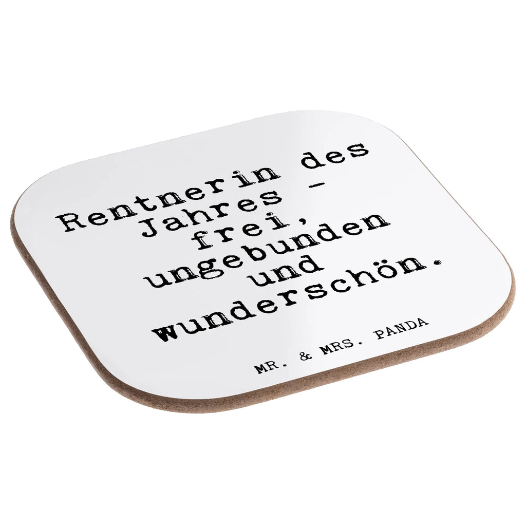 Square coaster Rentnerin des Jahres -... party, Coasters, gift, glass coasters, breakfast, gifts, presents, saying, sayings, funny, wisdom, quotes, Glizzer Spell Proverbs Wisdom Quotes Funny Wisdom Words