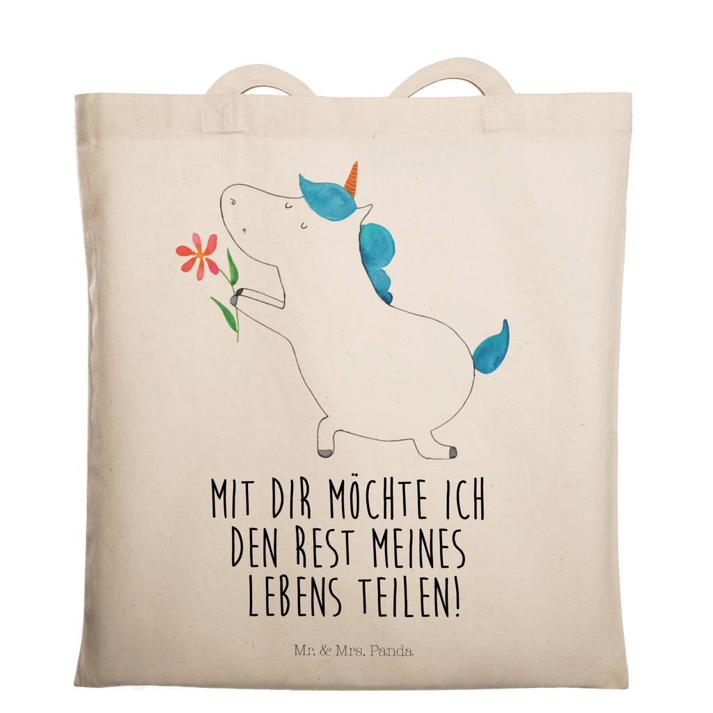 Tote bag unicorn flower Tragetasche, Beutel, Schultertasche, Stoffbeutel, Beuteltasche, Jutetasche, Shopper, Umhängetasche, Strandtasche, Badetasche, Einkaufstüte, Einkaufstasche, Stofftasche, Jutebeutel, Tasche, Laptoptasche, Einhorn, Einhörner, Einhorn Deko, Unicorn, Ehe, Freundin, Partner, Ehepaar, Heiratsantrag, Verlobung, Freund, Antrag, Pärchen, Liebe, Liebesbeweis, heiraten