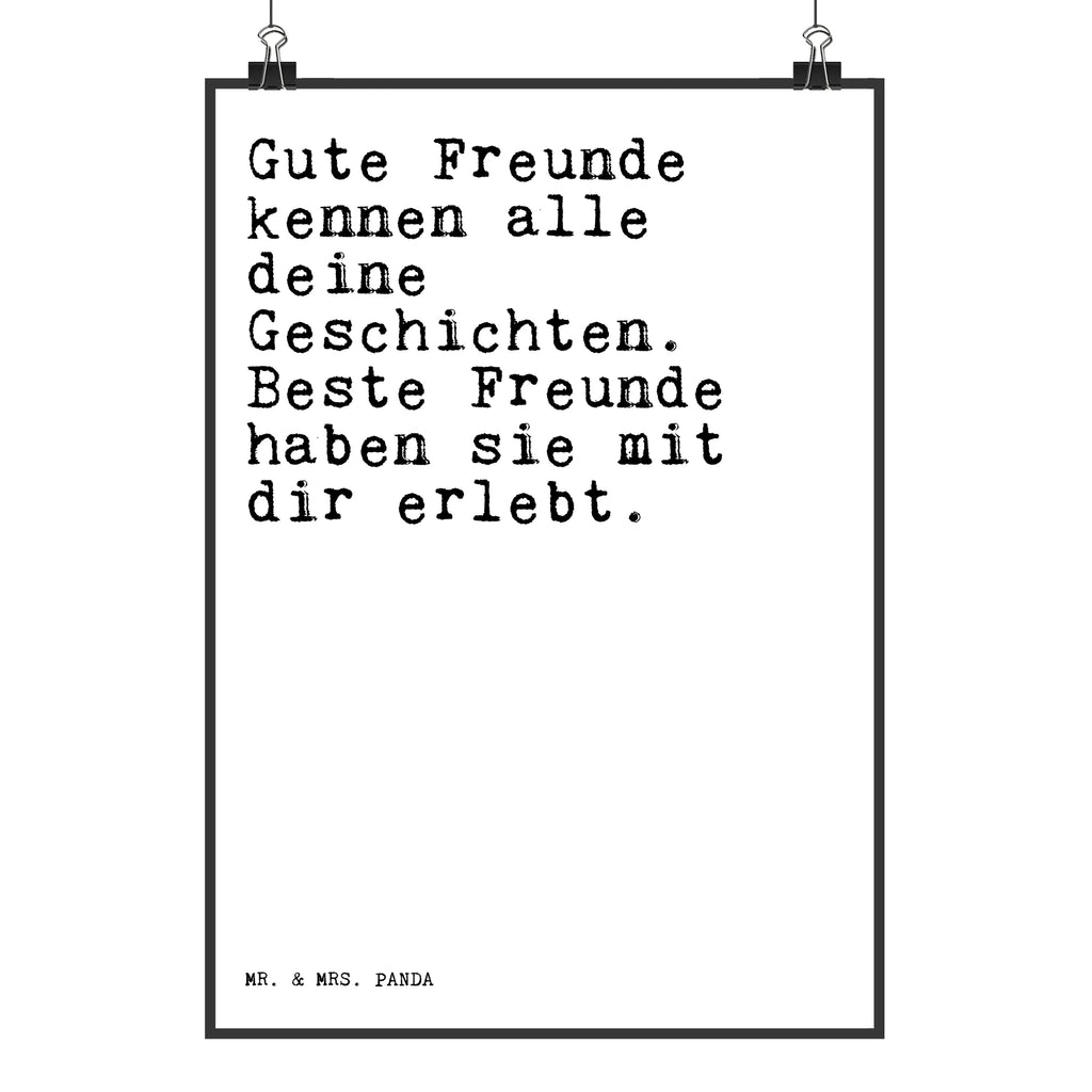 Plakat Gute Freunde kennen alle... Przysłowie, przysłowia, zabawne przysłowia, mądrości, cytaty, prezenty z przysłowiami