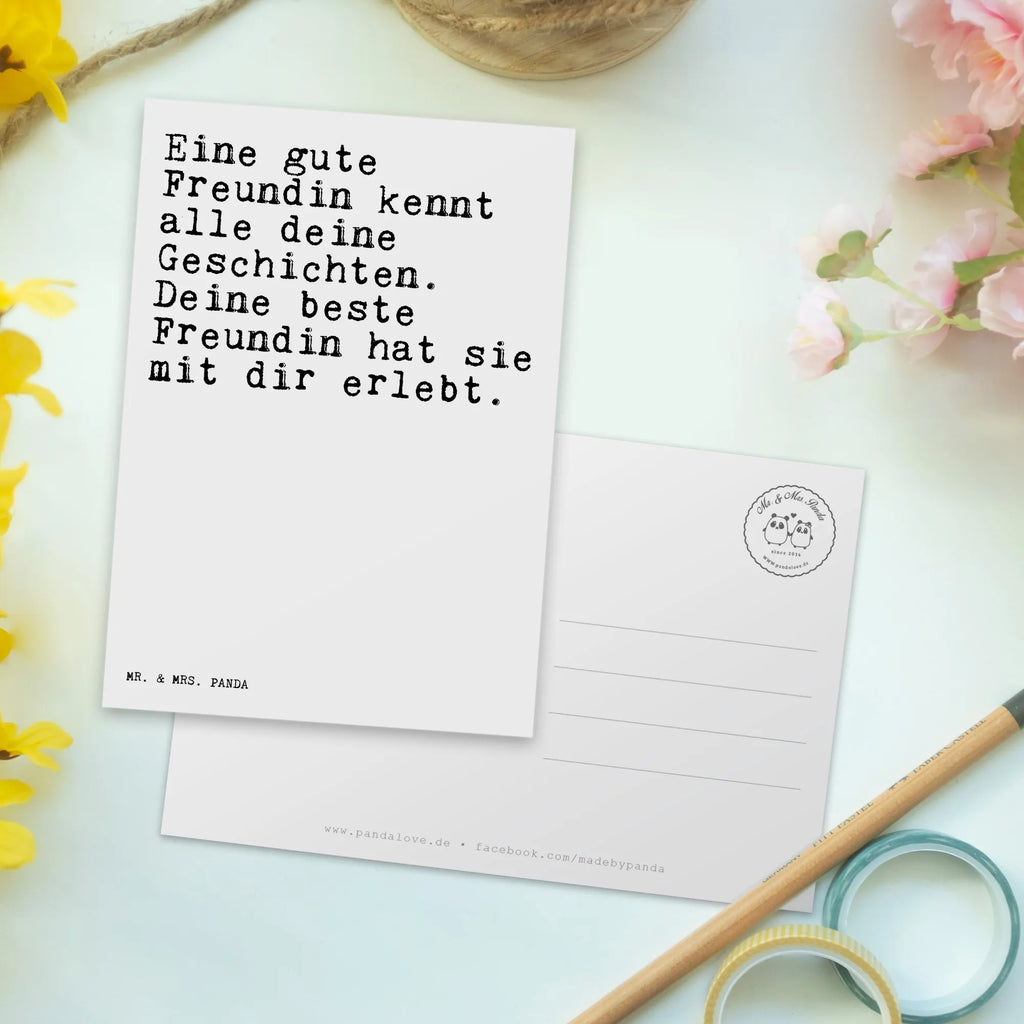 Postkarte Eine gute Freundin kennt... Ansichtskarten, Postkarte, kunstkarte, spruchkarte, Ansichtskarte, Designkarte, Fotokarte, einzelkarte, Postkarten, Grußkarte, Motivkarte, Kunstkarten, bildkarte, Sprüche, Lustige Sprüche, Weisheiten, Zitate, Spruch, Spruch Geschenke, Spruch Sprüche Weisheiten Zitate Lustig Weisheit Worte