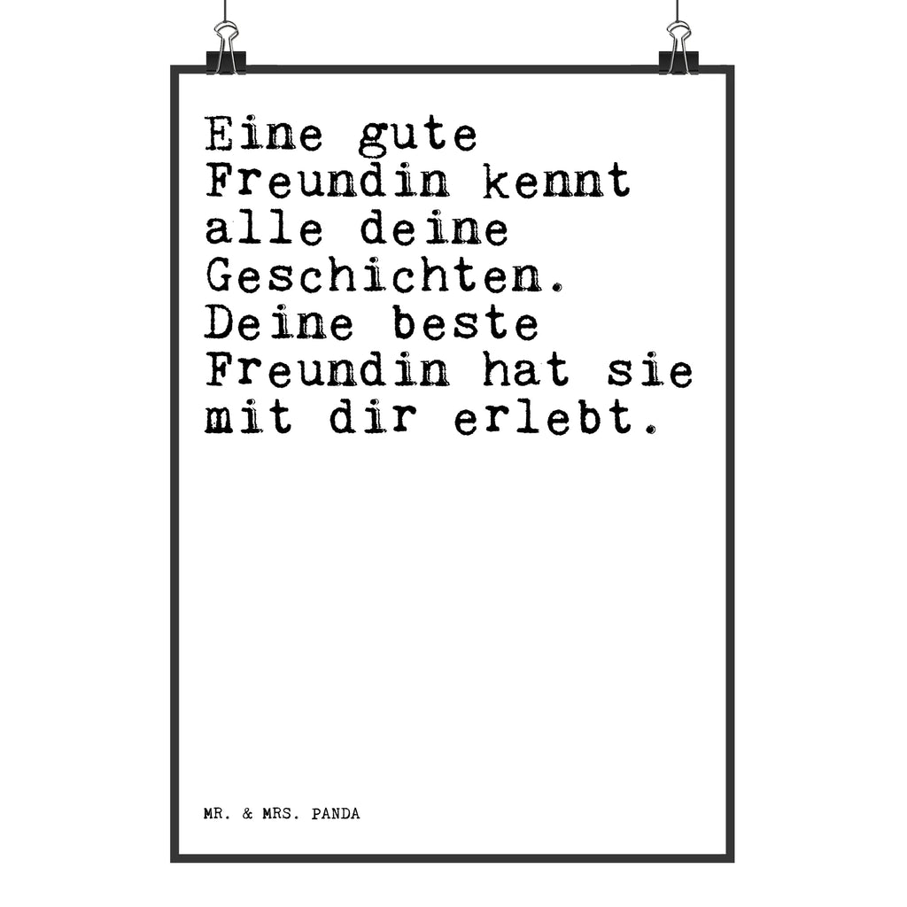 Plakat Eine gute Freundin kennt... Przysłowie, przysłowia, zabawne przysłowia, mądrości, cytaty, prezenty z przysłowiami