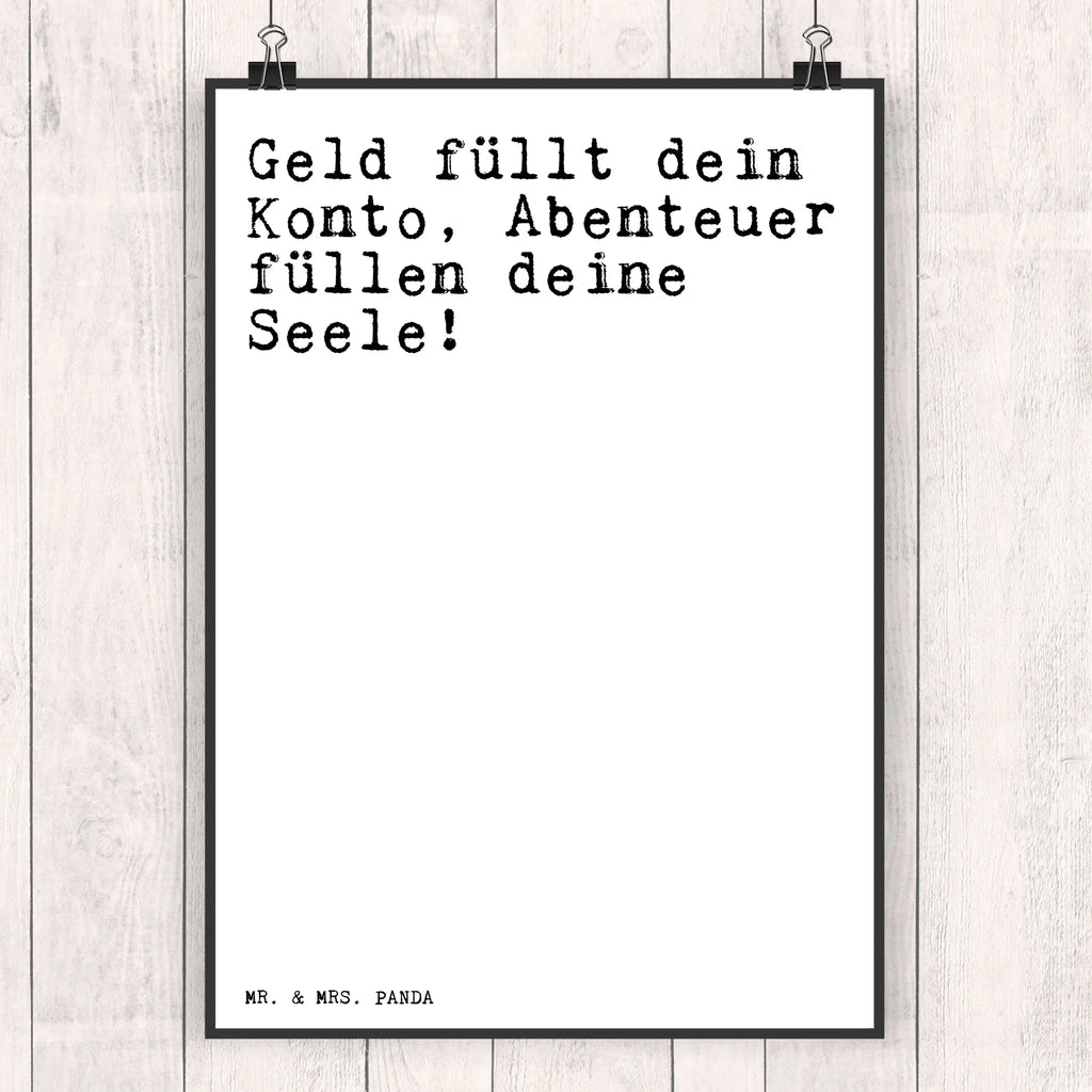 Poster Geld füllt dein Konto,... Handgemaltes Poster, Wanddekoration, Designposter, Küchenposter, Poster, Wanddeko, Wandposter, Posterdruck, Bild, Kunstdruck, Raumdekoration, Wanddeko Bild, Kinderposter, Mr. & Mrs. Panda Poster, Spruch, Sprüche, lustige Sprüche, Weisheiten, Zitate, Spruch Geschenke, Spruch Sprüche Weisheiten Zitate Lustig Weisheit Worte