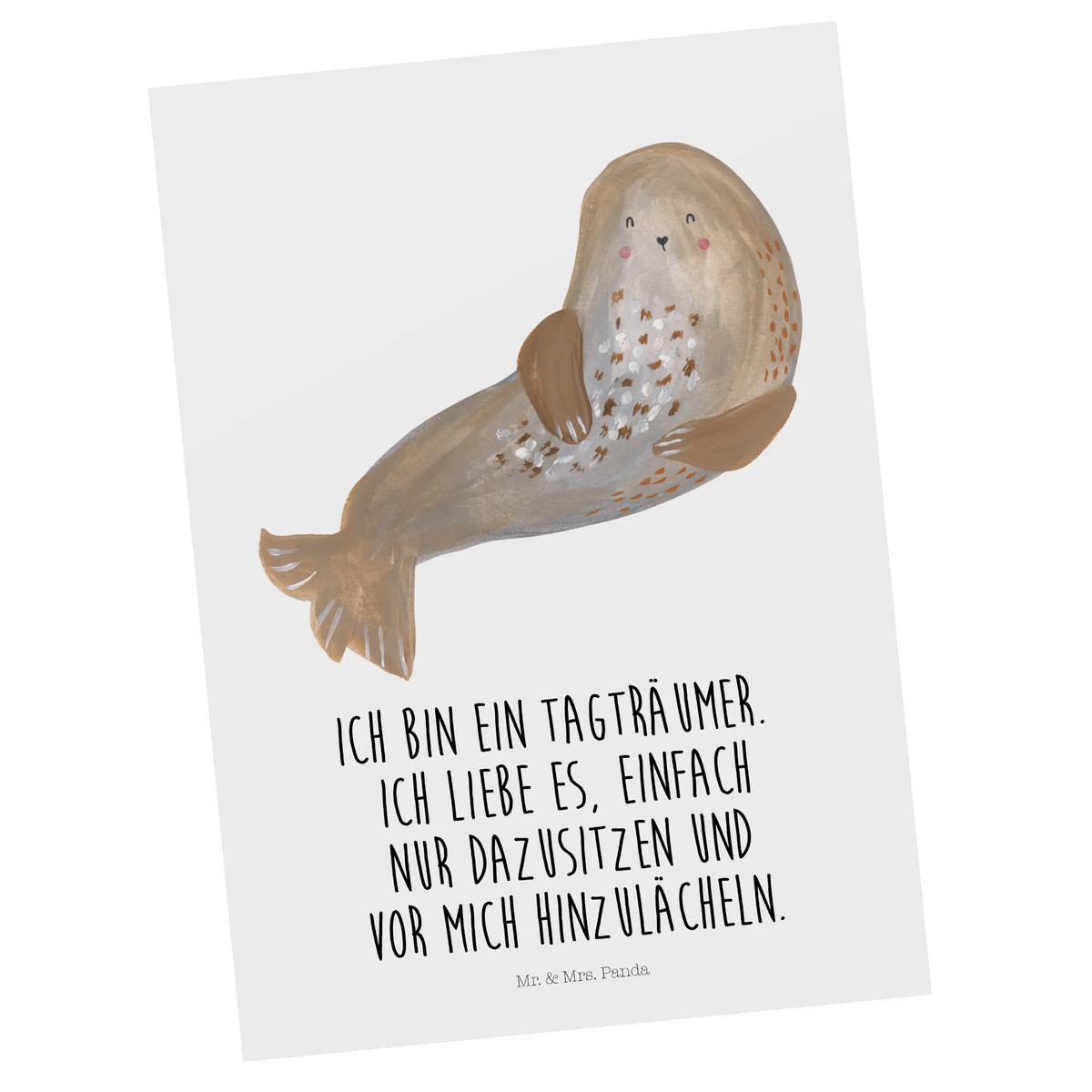 Postkarte Robbe Lachen Ansichtskarte, Postkarten, Kunstkarten, Postkarte, kunstkarte, bildkarte, spruchkarte, Grußkarte, einzelkarte, Motivkarte, Ansichtskarten, Fotokarte, Designkarte, Lustige Sprüche, Tiere, Tiermotive, Gute Laune, Robbe, Robben, Meerestier, Ostsee, Strand, Seehund, Nordsee