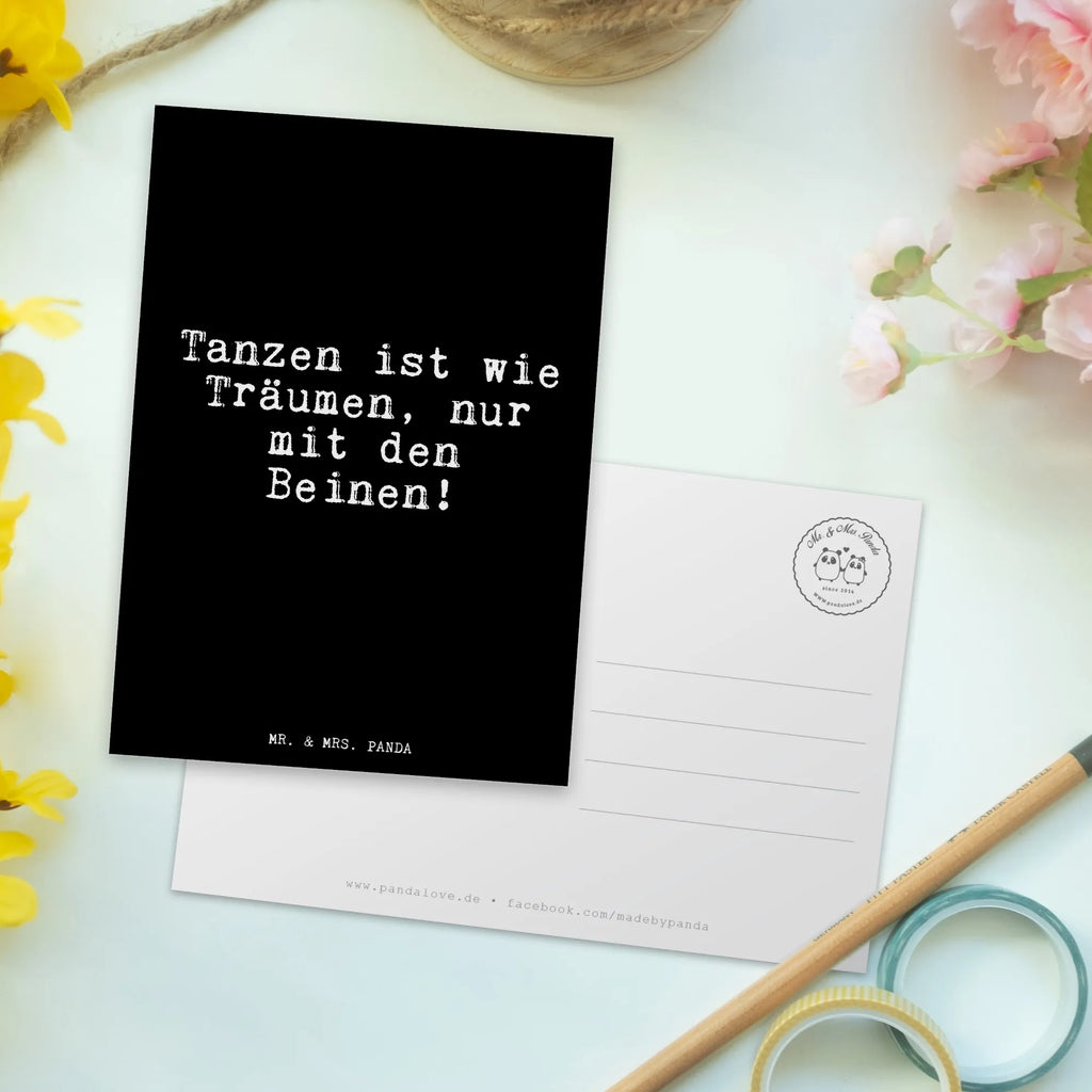 Postcard Tanzen ist wie Träumen,... postcards, invitation card, card, letter, gift card, Postcard, paper, invitation, gift, saying, sayings, funny, wisdom, quotes, Glizzer Spell Proverbs Wisdom Quotes Funny Wisdom Words