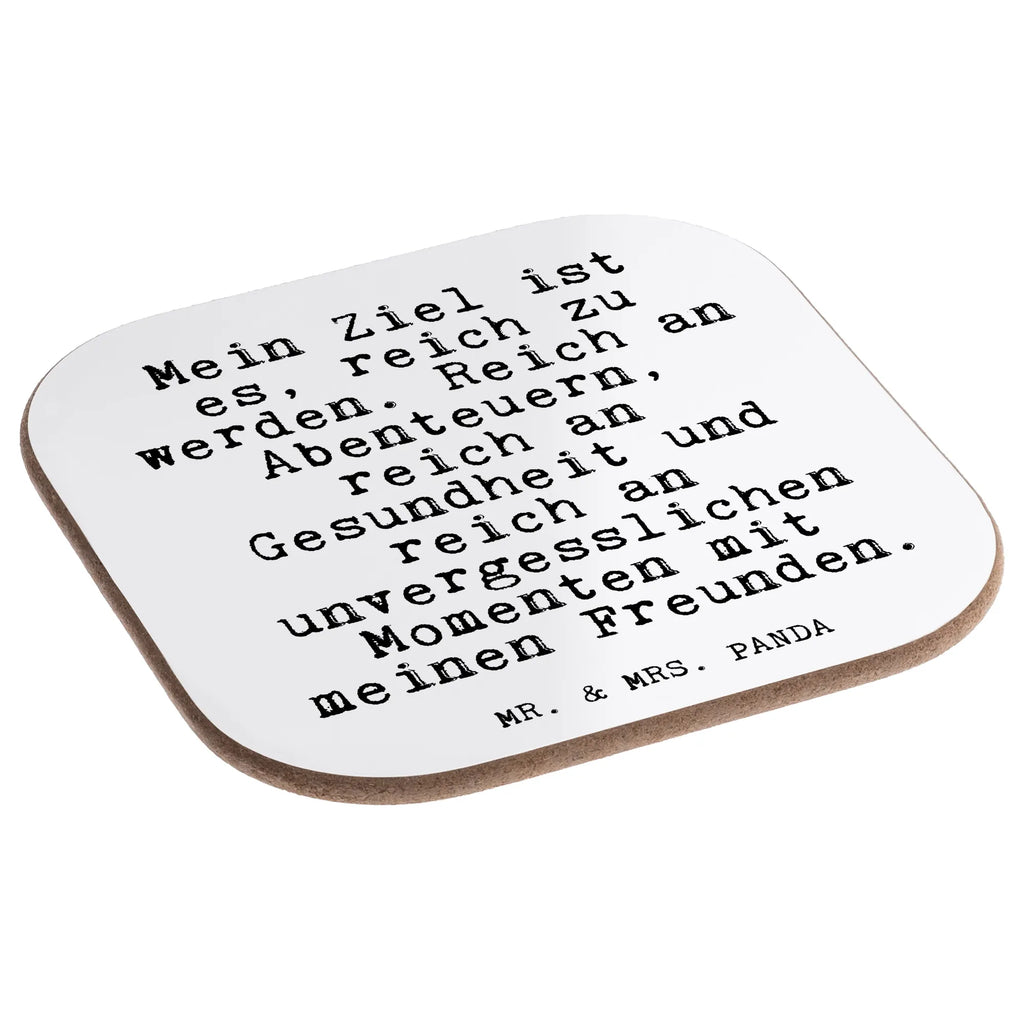 Square coaster Mein Ziel ist es,... gifts, party, Coasters, glass coasters, presents, breakfast, gift, saying, sayings, funny, wisdom, quotes, Glizzer Spell Proverbs Wisdom Quotes Funny Wisdom Words