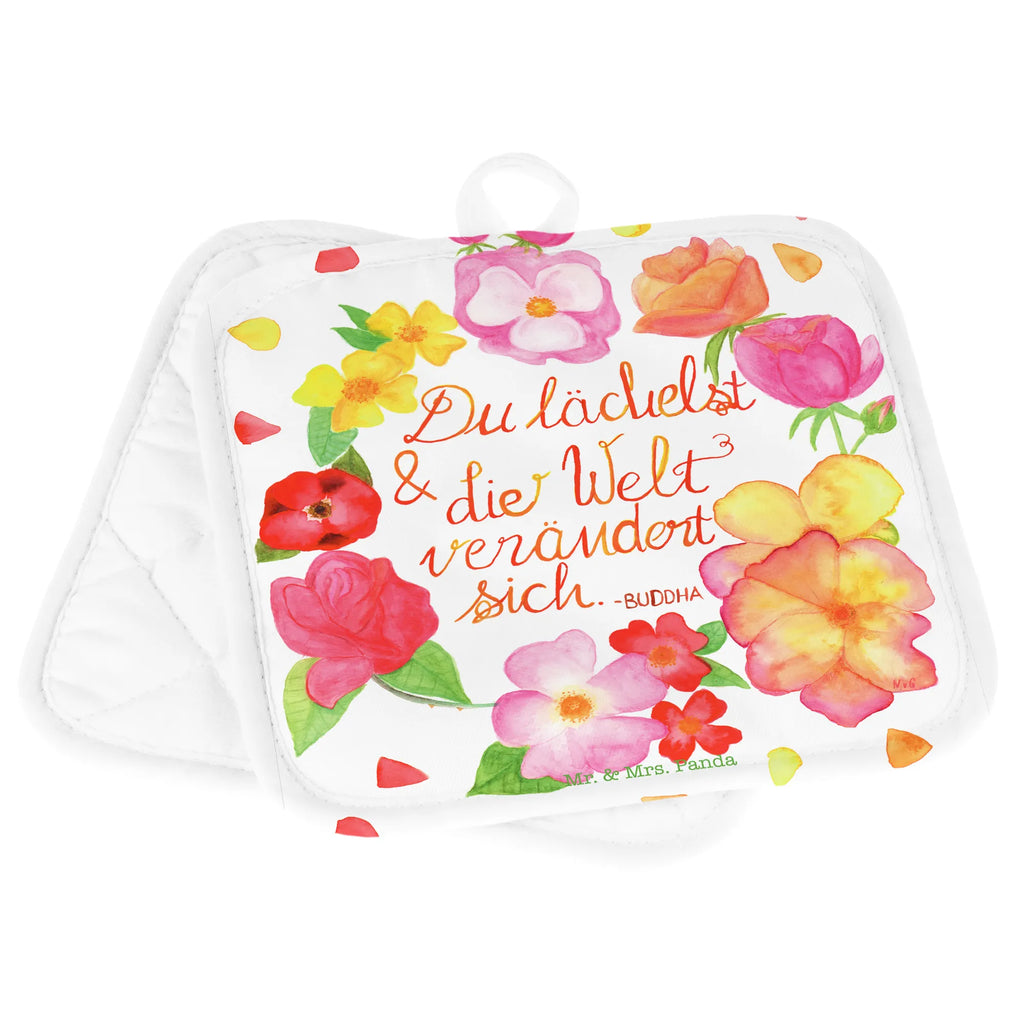 Pot holder You smile potholders, oven mitts, gloves, kitchen, set, cooking, oven glove, oven cloth set, baking, Nature, joy of life, love, smile, quote Buddha, quote beautiful, gift girlfriend, be happy, world changes, laughter saying, saying positive