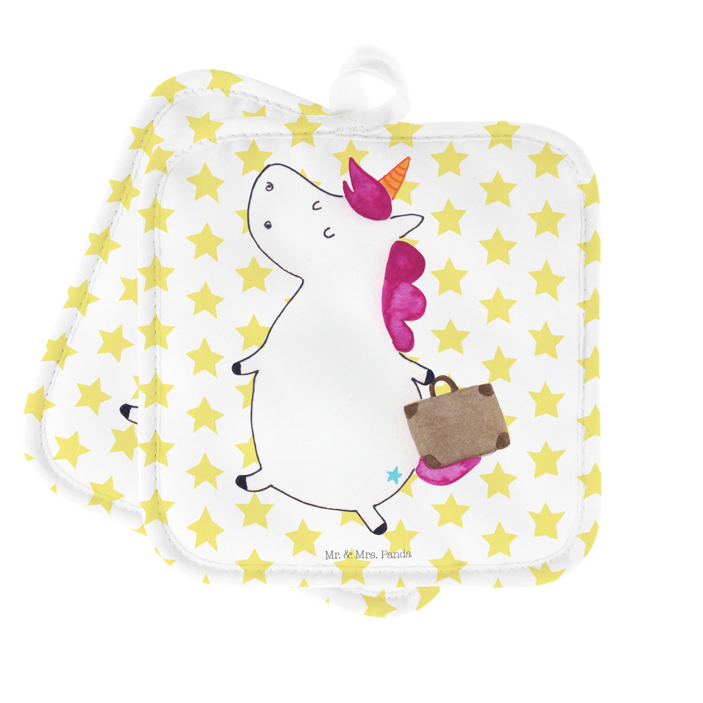 2er Set Topflappen  Einhorn Koffer Topflappen lustig, Topflappen mit Spruch, Topflappenset, Schöne Topflappen, Topflappen, Topflappen 2er Set, Topflappen Set, Topfuntersetzer, Ofenhandschuhe, Ofenhandschuh, Topfhandschuh, Topfhandschuhe, Einhorn, Einhörner, Einhorn Deko, Unicorn, Gepäck, lustig, Reise, Abenteuer, witzig, Kind, Koffer, Verreisen, unicorn, albern, Spaß, Erwachsen