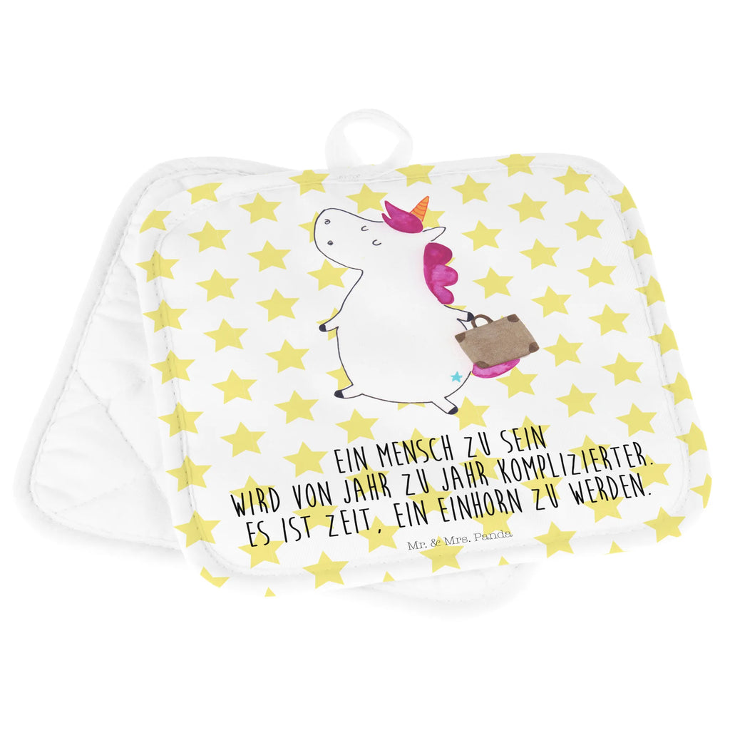 2er Set Topflappen  Einhorn Koffer Topflappen lustig, Topflappen mit Spruch, Topflappenset, Schöne Topflappen, Topflappen, Topflappen 2er Set, Topflappen Set, Topfuntersetzer, Ofenhandschuhe, Ofenhandschuh, Topfhandschuh, Topfhandschuhe, Einhorn, Einhörner, Einhorn Deko, Unicorn, Gepäck, lustig, Reise, Abenteuer, witzig, Kind, Koffer, Verreisen, unicorn, albern, Spaß, Erwachsen