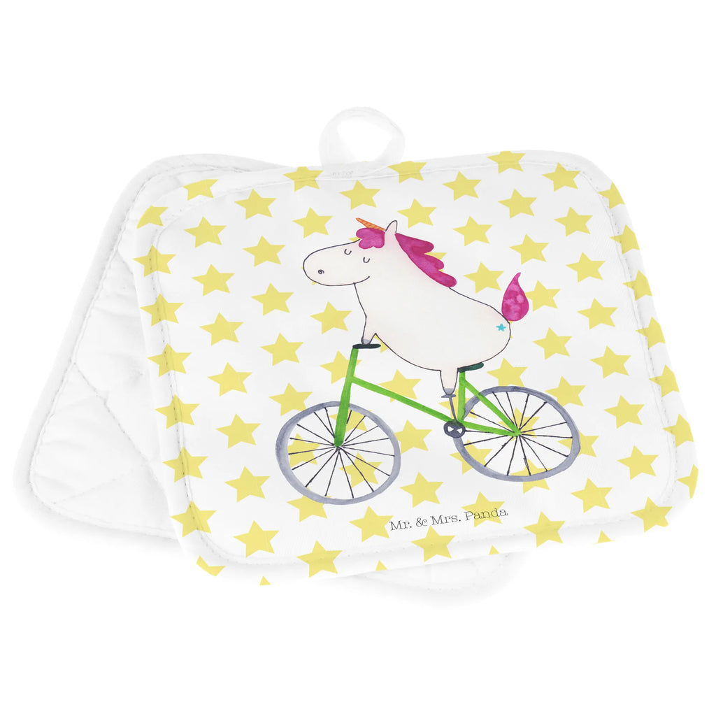 2-elementowy zestaw podkładek pod garnki Jednorożec Rowerzysta Jednorożec, jednorożce, dekoracje jednorożca, jednorożec