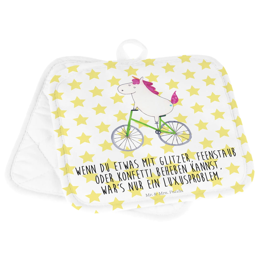 2-elementowy zestaw podkładek pod garnki Jednorożec Rowerzysta Jednorożec, jednorożce, dekoracje jednorożca, jednorożec