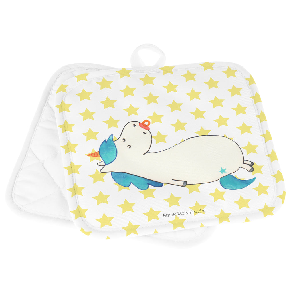 2-elementowy zestaw podkładek pod garnki Jednorożec smoczek Jednorożec, jednorożce, dekoracje jednorożca, jednorożec