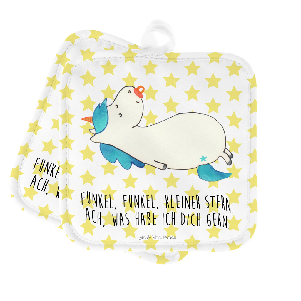 2-elementowy zestaw podkładek pod garnki Jednorożec smoczek Jednorożec, jednorożce, dekoracje jednorożca, jednorożec