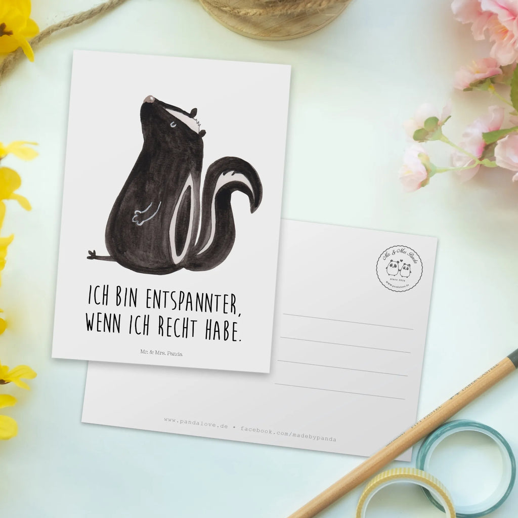 Postcard skunk Sit Karte, Geburtstagskarte, Dankeskarte, Ansichtskarten, Grußkarte, Einladungskarten Geburtstag, Einladung Geburtstag, Ansichtskarte, Einladung, Geschenkkarte, Postkarte, Einladungskarte, Stinktier, Skunk, Stinker, Besserwisser, Wildtier, Stinki, Raubtier, Recht, Spruch, Büro