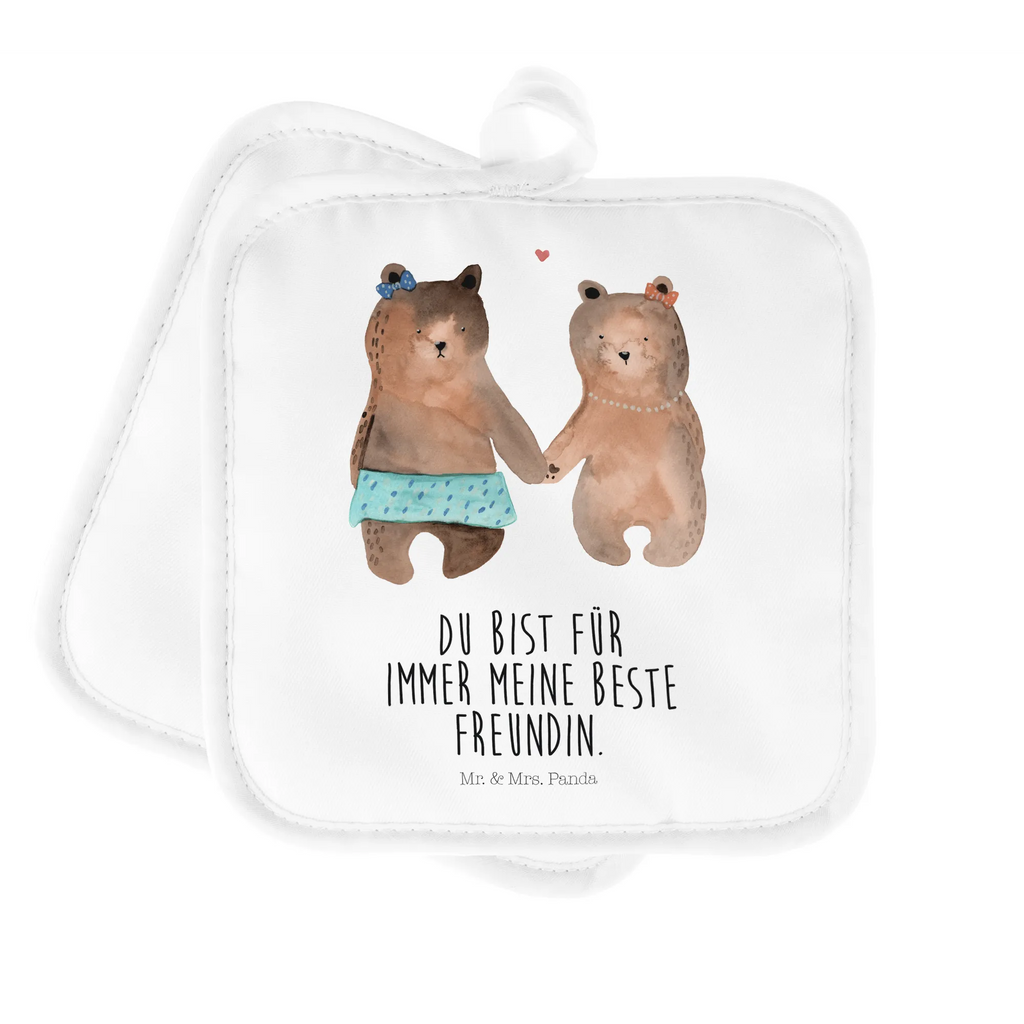 2er Set Topflappen  Bär Freundin Topflappen 2er Set, Topflappenset, 2er Set Topflappen, Topflappen, Topfuntersetzer, Topflappen Set, topfhalter, Topfhandschuhe, Bär, Teddy, Teddybär, Bär Freundin Beste Freund Liebe Liebesbeweis Verliebt Kumpel Kumpeliene