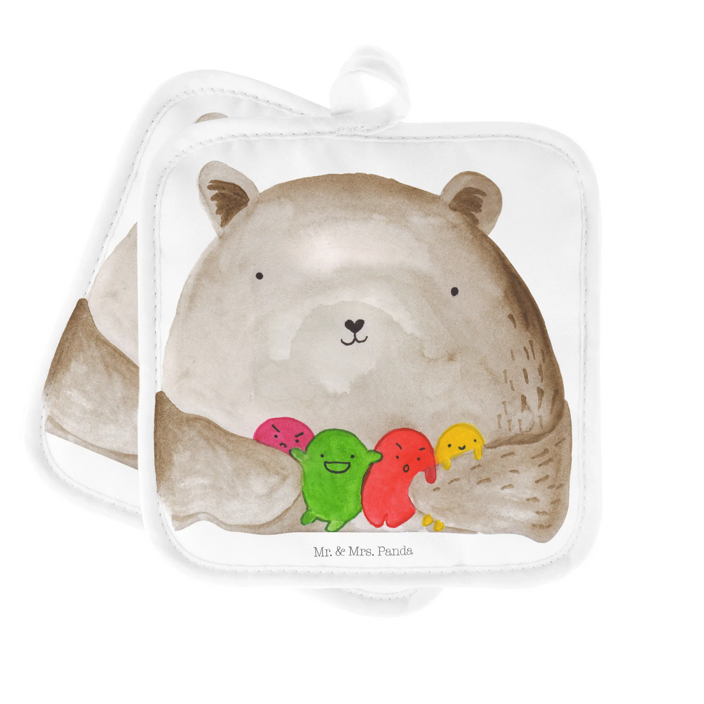 Pot holder bear Feeling potholders, oven cloth set, oven mitts, cooking, baking, oven glove, set, gloves, kitchen, bear, teddy, teddy bear, cuddly toy, Bear, Madness