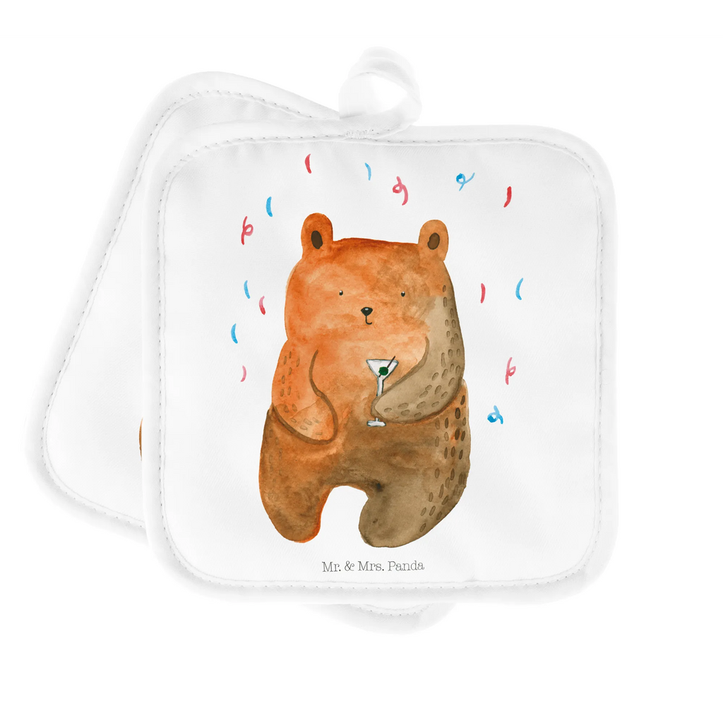 2er Set Topflappen  Bär Party Topflappenset, Topflappen Set, Topflappen 2er Set, Topflappen, 2er Set Topflappen, topfhalter, Topfuntersetzer, Topfhandschuhe, Bär, Teddy, Teddybär, Lustig, Geschenk, Abfeiern, Mitbringsel, Party, Geburtstag, Geburtstagsgeschenk, Feiern, Gute Laune