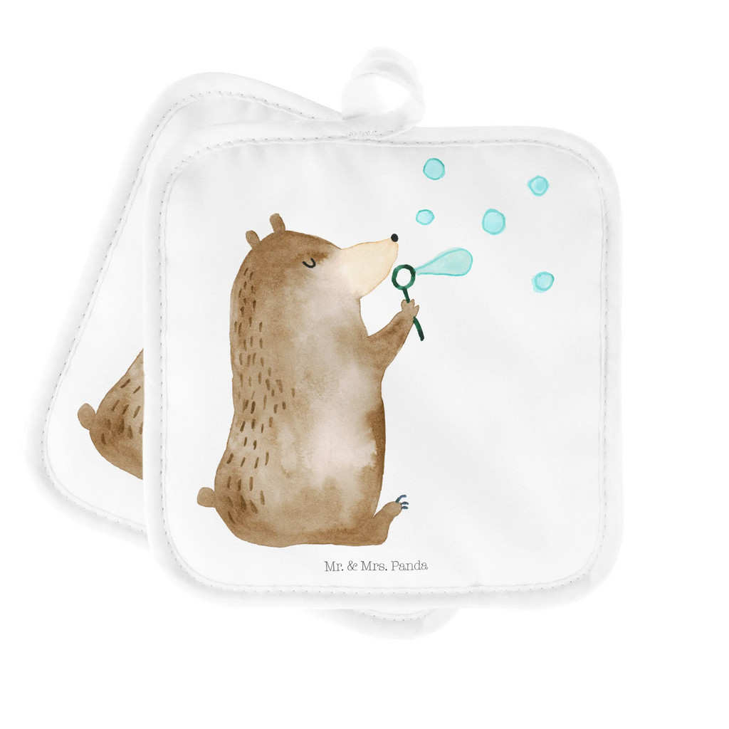 2er Set Topflappen  Bär Seifenblasen Topflappen Set, Topflappen lustig, Ofenhandschuh, Topflappenset, Topfhandschuhe, Topfuntersetzer, Topflappen, Schöne Topflappen, Topflappen 2er Set, Topflappen mit Spruch, Ofenhandschuhe, Topfhandschuh, Bär, Teddy, Teddybär, Seifenblasen Bär Lustig Sein Glücklich Traurig Happy