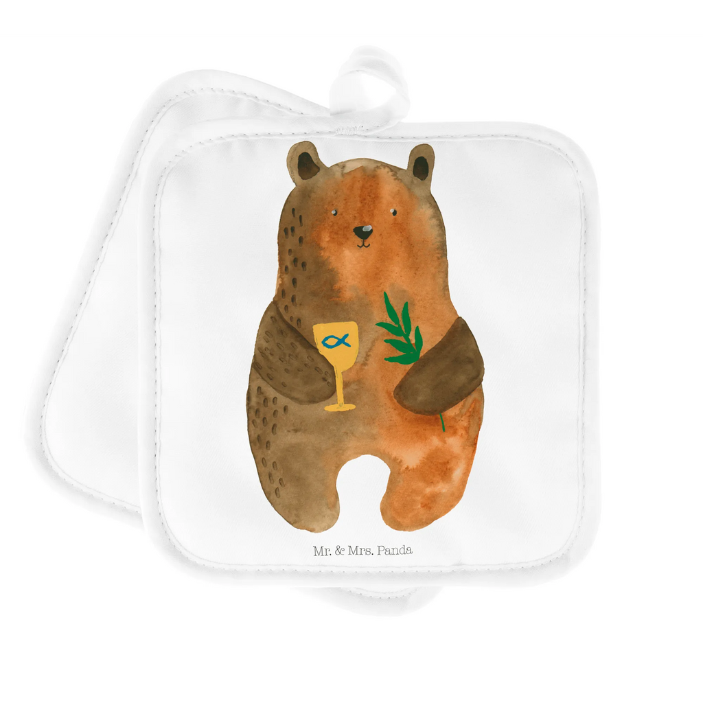 2er Set Topflappen  Bär Konfirmation topfhalter, Topflappenset, Topfuntersetzer, 2er Set Topflappen, Topfhandschuhe, Topflappen 2er Set, Topflappen, Topflappen Set, Bär, Teddy, Teddybär, Kirche, Gottesdienst, Evangelisch, Konfirmation