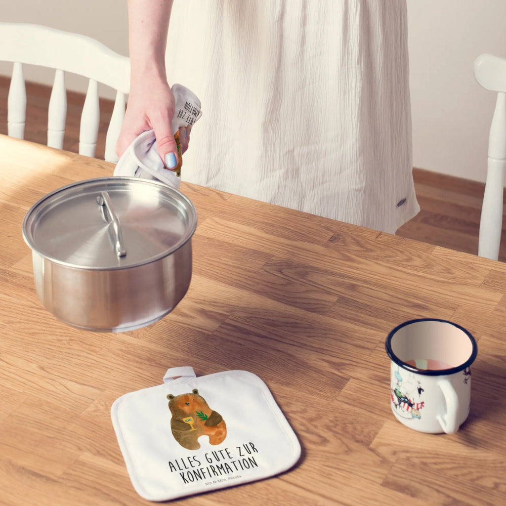 2er Set Topflappen  Bär Konfirmation topfhalter, Topflappenset, Topfuntersetzer, 2er Set Topflappen, Topfhandschuhe, Topflappen 2er Set, Topflappen, Topflappen Set, Bär, Teddy, Teddybär, Kirche, Gottesdienst, Evangelisch, Konfirmation