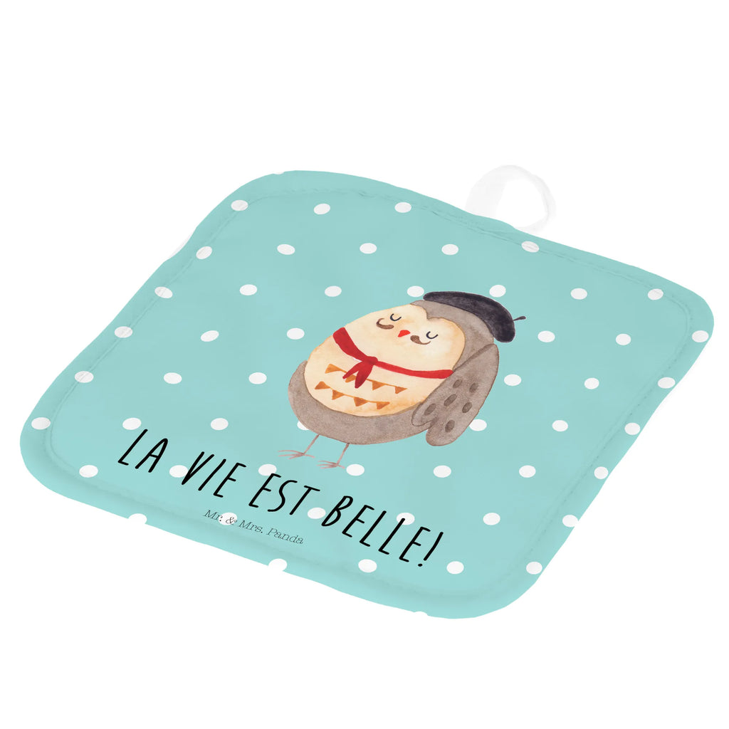 2er Set Topflappen  Eule Frankreich Topflappenset, Topflappen, Topflappen mit Spruch, Topflappen lustig, Schöne Topflappen, Topfhandschuh, Ofenhandschuh, Topflappen Set, Topflappen 2er Set, Ofenhandschuhe, Topfhandschuhe, Topfuntersetzer, Eule, Owl, das Leben ist schön, Spruch Französisch, Eule Deko, Spruch schön, Frankreich, hibou, La vie est belle, Eulen