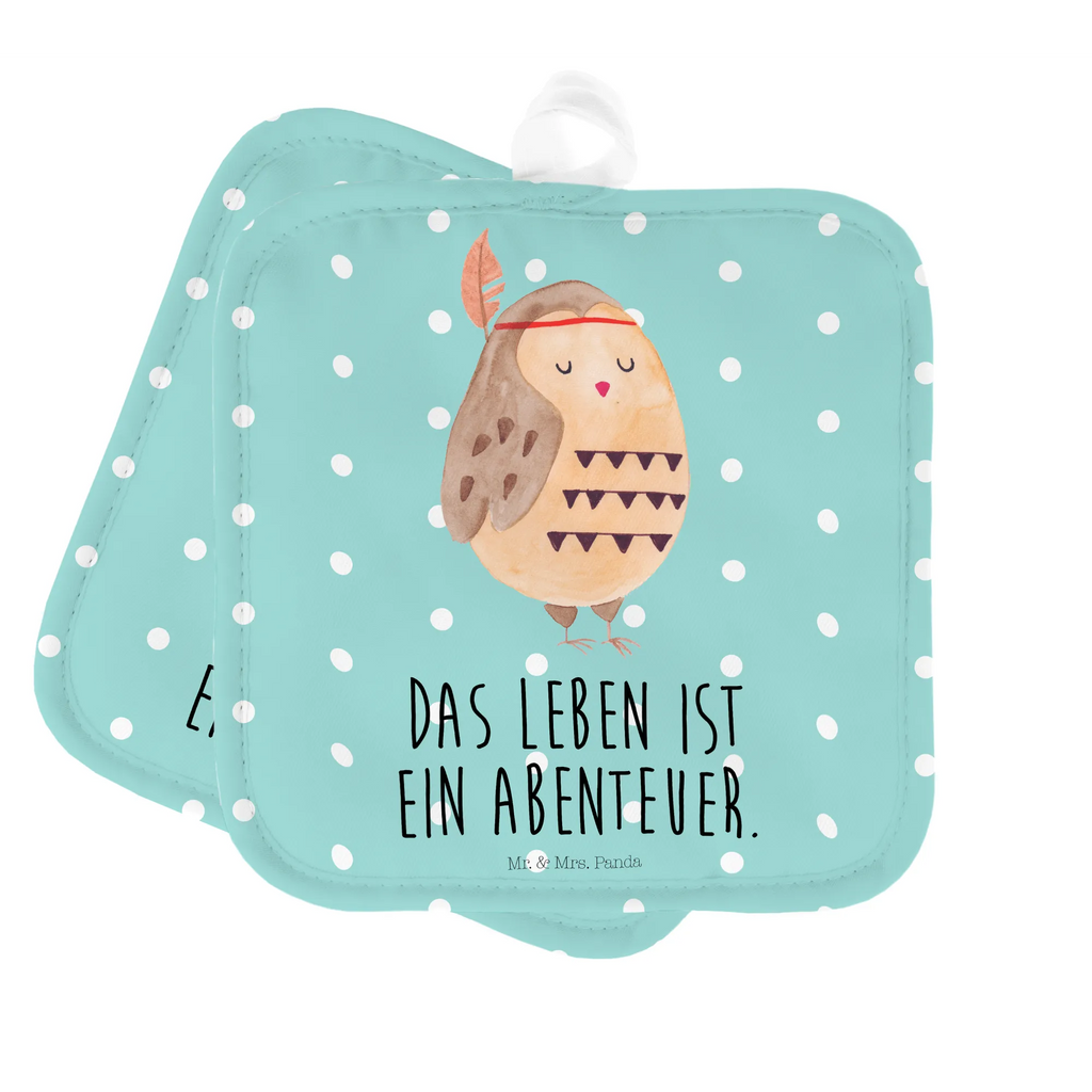2er Set Topflappen  Eule Federschmuck 2er Set Topflappen, Topfuntersetzer, Topflappen 2er Set, topfhalter, Topfhandschuhe, Topflappenset, Topflappen Set, Topflappen, Eule, Eule Deko, Federschmuck, Dekoration, Reisespruch, Das Leben Ist Ein Abenteuer, Owl