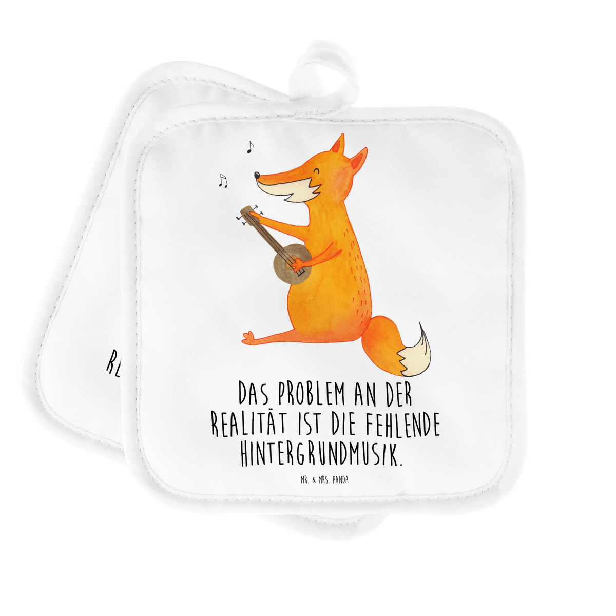 Pot holder Fox guitar Topflappen Set, Kochlappen, Ofenlappen, Topflappen, Zwei Topflappen, Doppel Topflappen, Topflappen 2er Set, 2er Set Topflappen, Topflappenset, Topflappen im Doppelpack, Topfuntersetzer, topfhalter, Fuchs, Gitarre, Geschenk Musiker, Musikerin, Musik Spruch, Sängerin, Sänger, Füchse