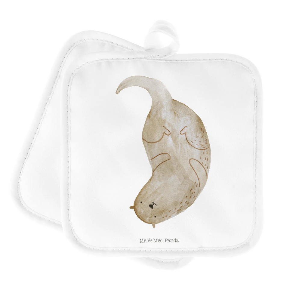 2er Set Topflappen  Otter Kopfüber Topflappenset, Topflappen 2er Set, Topfhandschuhe, Topfuntersetzer, Topflappen Set, Topflappen, 2er Set Topflappen, topfhalter, Otter, Fischotter, Seeotter, Otter Seeotter See Otter