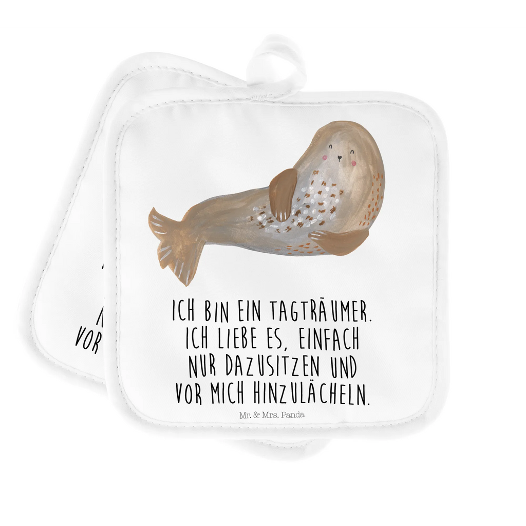 2er Set Topflappen  Robbe Lachen Topflappen Set, Topflappen 2er Set, Topflappen, Topfhandschuhe, 2er Set Topflappen, topfhalter, Topflappenset, Topfuntersetzer, Gute Laune, Tiermotive, Tiere, Lustige Sprüche, Seehund, Strand, Nordsee, Meerestier, Ostsee, Robben, Robbe