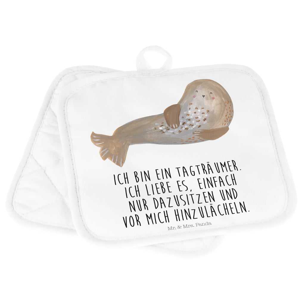 2er Set Topflappen  Robbe Lachen Topflappen Set, Topflappen 2er Set, Topflappen, Topfhandschuhe, 2er Set Topflappen, topfhalter, Topflappenset, Topfuntersetzer, Gute Laune, Tiermotive, Tiere, Lustige Sprüche, Seehund, Strand, Nordsee, Meerestier, Ostsee, Robben, Robbe