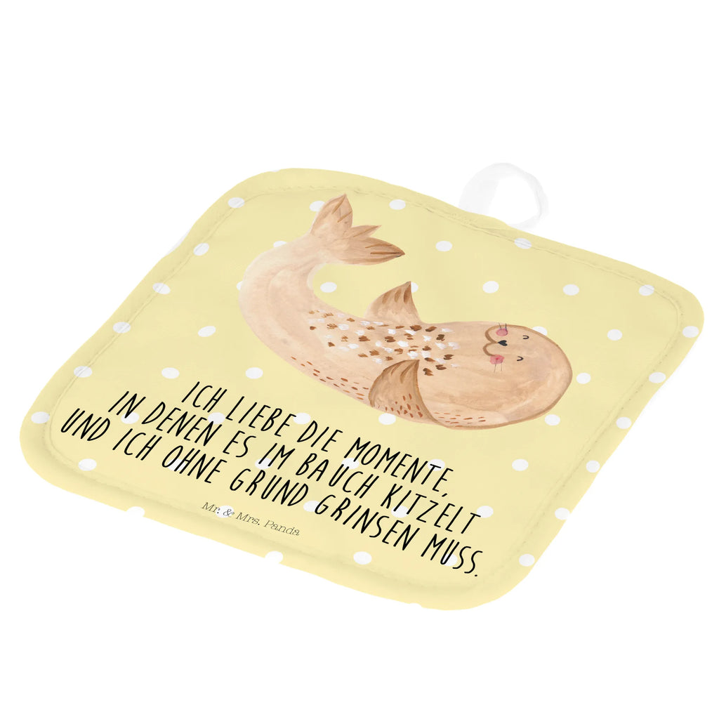 2er Set Topflappen  Robbe Liegen topfhalter, 2er Set Topflappen, Topflappenset, Topfuntersetzer, Topflappen Set, Topflappen 2er Set, Topflappen, Topfhandschuhe, Gute Laune, Tiermotive, Tiere, Lustige Sprüche, Robbe, Freude, Lachen, Ostsee, Strand, Nordsee, Seehund, Robben, Meerestier