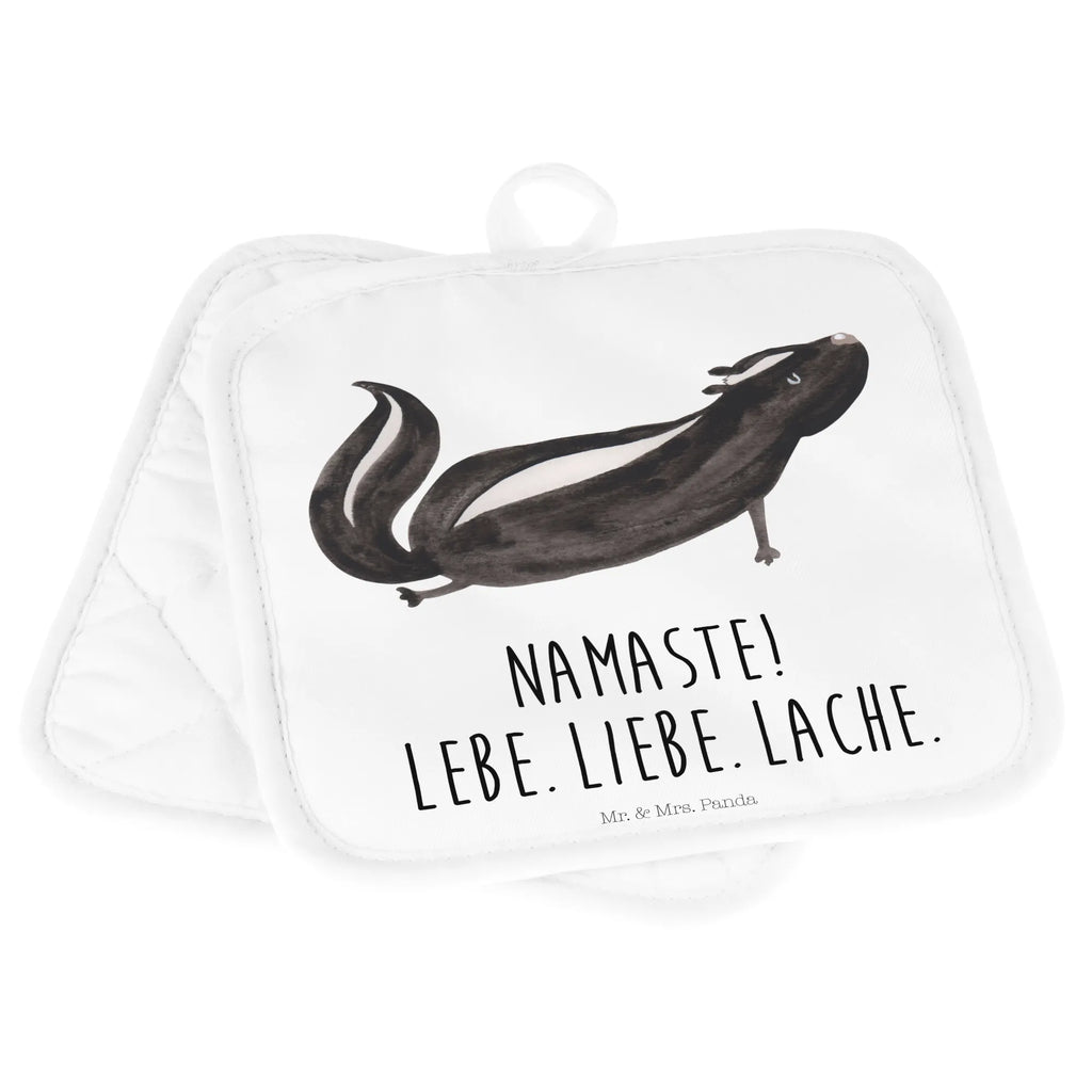 2er Set Topflappen  Stinktier Yoga 2er Set Topflappen, Topflappen Set, Topflappen 2er Set, Topfhandschuhe, Topflappen, Topflappenset, topfhalter, Topfuntersetzer, Stinktier, Skunk, Yoga, Raubtier, Stinki, Liebe, Lache, Wildtier, Lebe, Namaste, Stinker