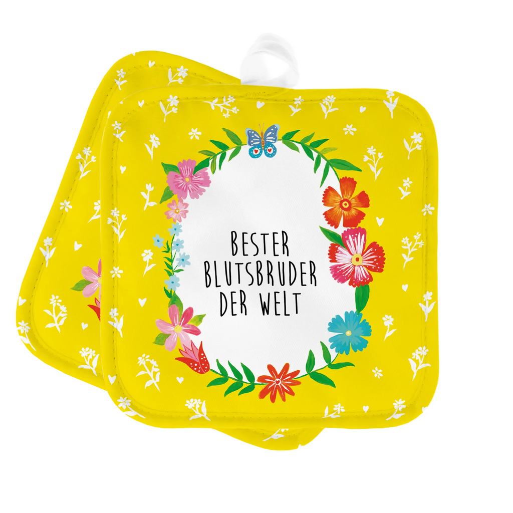 Pot holder Blutsbruder baking, oven cloth set, cooking, set, potholders, oven mitts, oven glove, kitchen, gloves, Flowers Love Flower