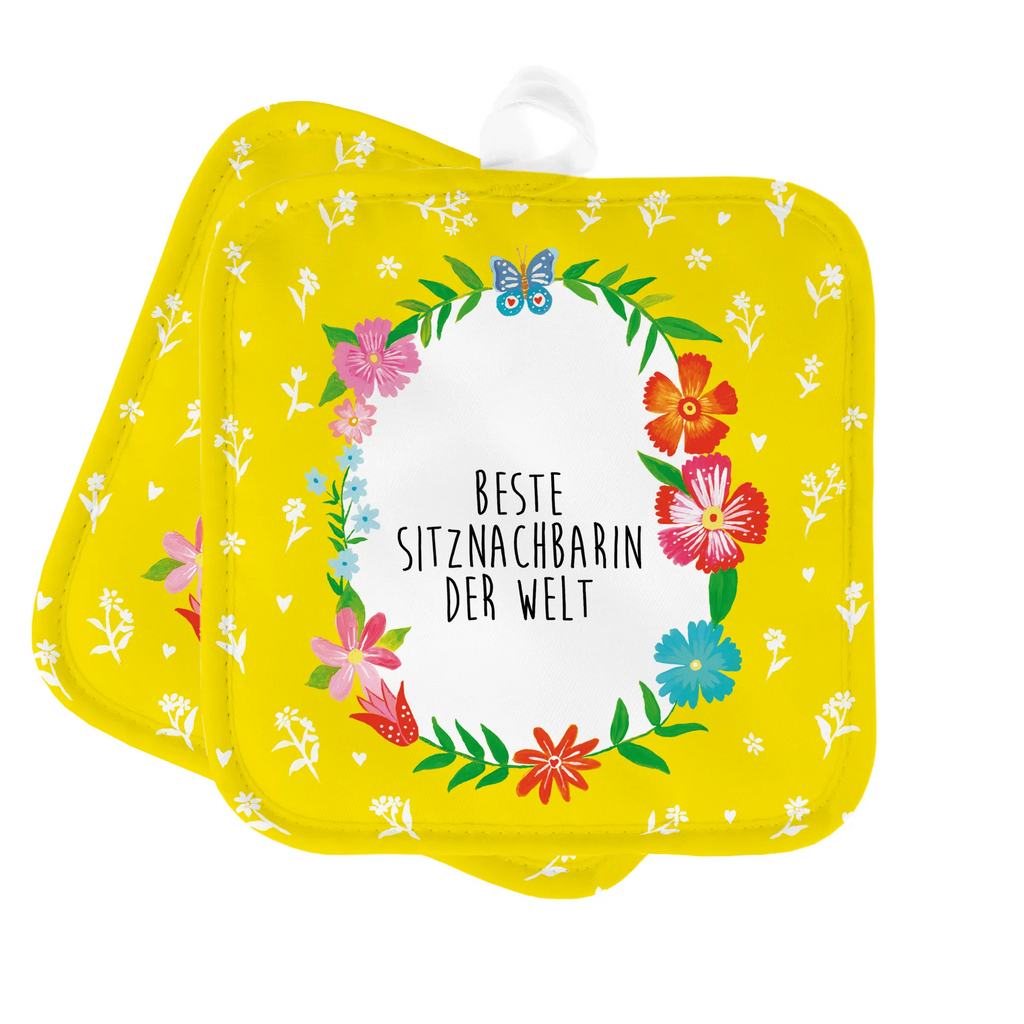 2er Set Topflappen  Design Frame Happy Girls Sitznachbarin Topflappen 2er Set, Topflappen, Topfhandschuhe, Topfuntersetzer, Topflappen mit Spruch, Topflappenset, Schöne Topflappen, Ofenhandschuhe, Topflappen lustig, Topflappen Set, Ofenhandschuh, Topfhandschuh, Geschenk