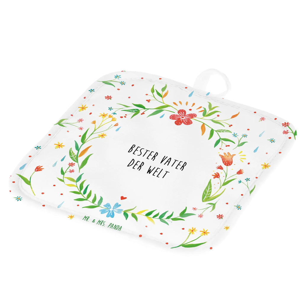 Pot holder Vater oven mitts, oven cloth set, potholders, gloves, set, oven glove, cooking, kitchen, baking, flower love sea of flowers flower meadow