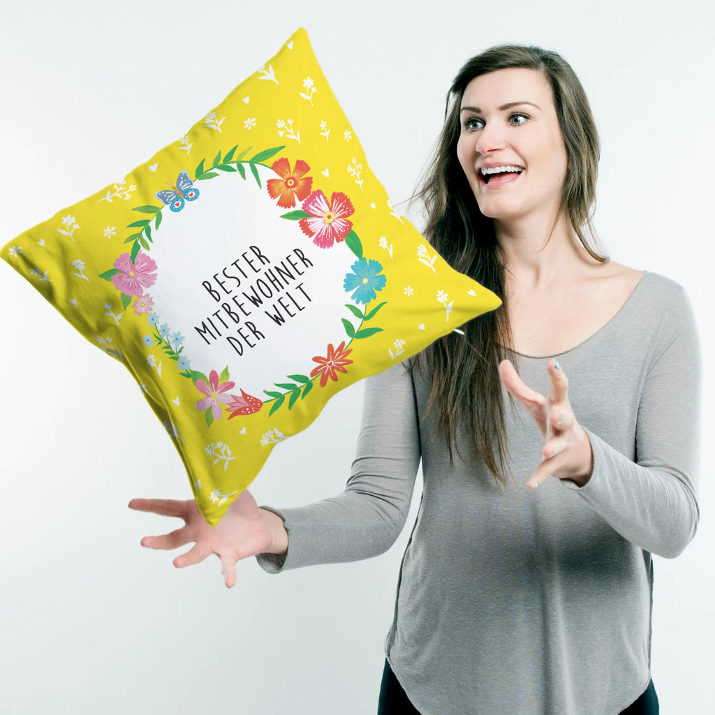 Cushion Mitbewohner settee, soft, couch, 40x40, Pillow, pillows, fluffy, pillow case, bed, sofa, cushion, bedroom, pad, 40 x 40, Flowers Love Flower