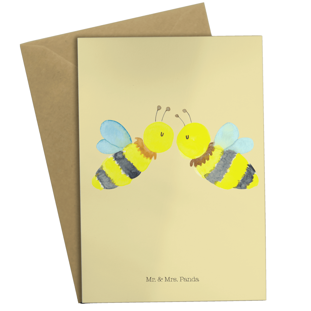 Grußkarte Biene Liebe Klappkarte, Einladungskarte, Glückwunschkarte, Hochzeitskarte, Geburtstagskarte, Karte, Biene, Wespe, Hummel
